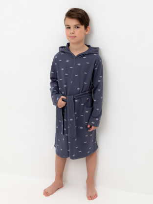 Халат для мальчика, артикул: К 5763, цвет: серый
