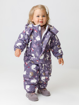 Комбинезоны утепленные для девочки, артикул: ВК 60032/н/55 Ал, цвет: фиолетовый
