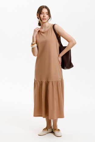 Платья женские для мам, артикул: ЕВТ 5080, цвет: коричневый