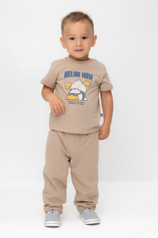 Брюки для мальчика, артикул: КР 400722, цвет: бежевый