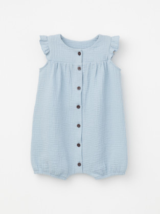 Полукомбинезон для девочки, артикул: ТК 62016, цвет: голубой