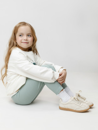 Лосины для девочки, артикул: КР 400085, цвет: голубой