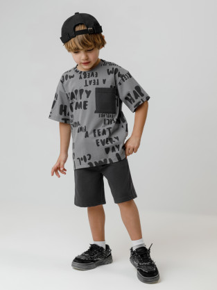Шорты для мальчика, артикул: КР 400596, цвет: темно-серый