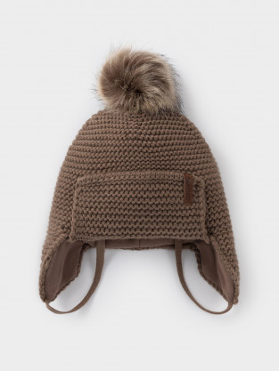Шапка для мальчика, артикул: КВ 20403/ш, цвет: коричневый