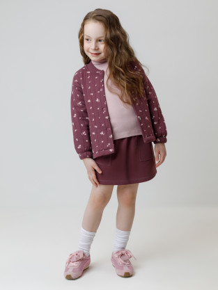 Юбка для девочки, артикул: КР 7149, цвет: бордовый