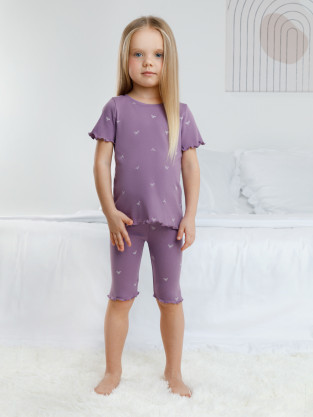Пижама для девочки, артикул: К 1632, цвет: фиолетовый