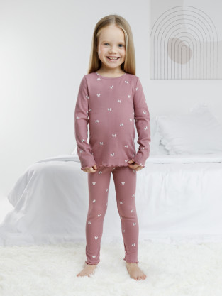 Пижама для девочки, артикул: К 1618, цвет: розовый