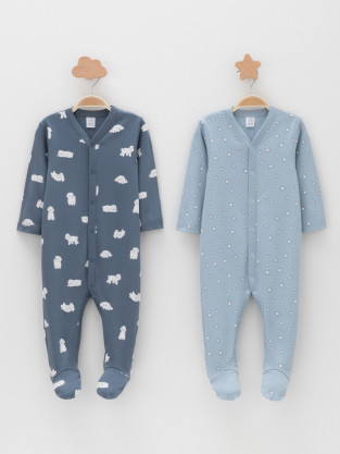 Комбинезон для новорожденных, артикул: К 6025-2уп, цвет: синий