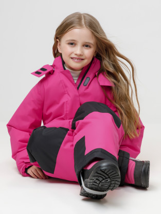 Комбинезоны утепленные для девочки, артикул: ВК 60128/2 УЗГ, цвет: ярко-розовый