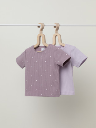 Футболка для новорожденных, артикул: К 302521-2уп, цвет: фиолетовый