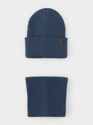 Комплект вязаный для мальчика, артикул: КВ 22019, цвет: синий - 2 фото