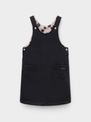 Сарафан для девочки, артикул: КР 5951, цвет: темно-серый - 2 фото