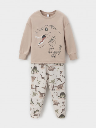 Пижама для мальчика, артикул: К 1567, цвет: бежевый - 2 фото