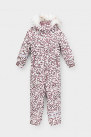 Комбинезоны утепленные для девочки, артикул: ВК 60097/н/1 ГР, цвет: розовый - 2 фото