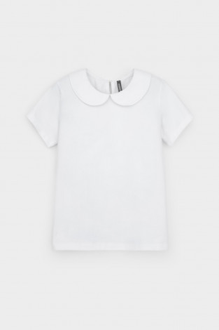 Блузка для девочки, артикул: К 302494, цвет: белый - 2 фото