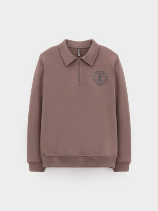 Свитшоты для мальчика, артикул: КР 302798, цвет: коричневый - 2 фото