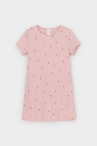 Ночная сорочка для девочки, артикул: К 1156, цвет: розовый - 2 фото