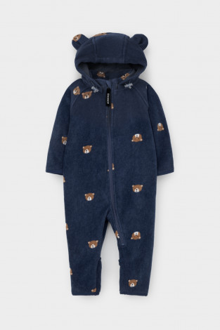 Комбинезон для мальчика, артикул: ФЛ 60008/н/2 ГР, цвет: темно-синий - 2 фото