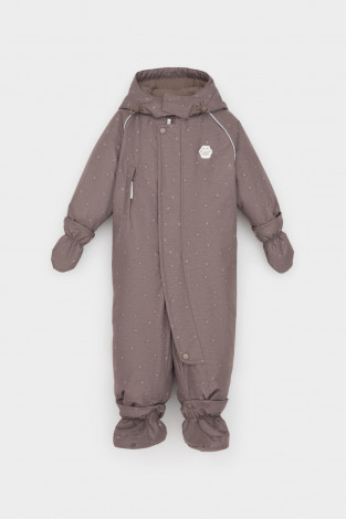 Комбинезоны утепленные для девочки, артикул: ВК 60115/н/1 ГР, цвет: коричневый - 2 фото