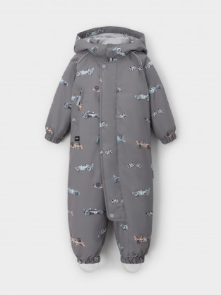 Комбинезоны утепленные для мальчика, артикул: ВК 60085/н/76 Ал, цвет: кофейный - 2 фото