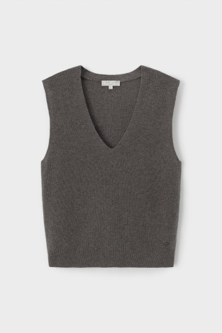 Жилеты женские для мам, артикул: ЕВ 30308/ш, цвет: коричневый - 2 фото