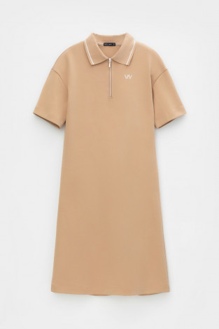 Платья женские для мам, артикул: ЕВТ 5043, цвет: бежевый - 2 фото