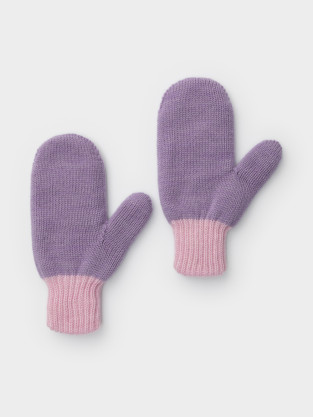 Рукавицы для девочки, артикул: КВ 10025/ш, цвет: розовый - 2 фото