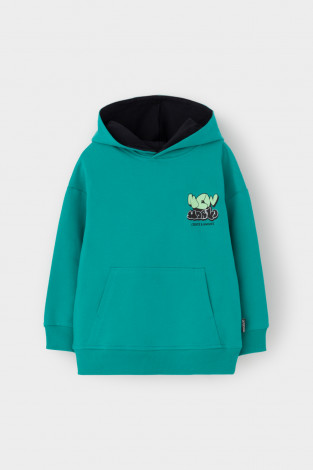 Толстовки для мальчика, артикул: КР 302653, цвет: зеленый - 2 фото