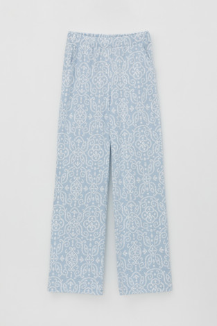 Брюки для дома для мам, артикул: Е 40046, цвет: голубой - 2 фото