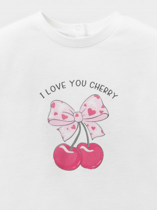 Лонгсливы для девочки, артикул: КР 302960, цвет: сахар - 2 фото