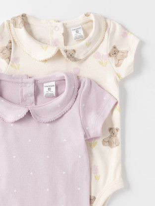 Боди для новорожденных, артикул: К 6540-2уп, цвет: светло-розовый - 2 фото