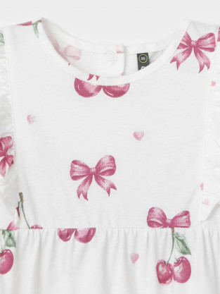 Полукомбинезон для девочки, артикул: КР 6408, цвет: сахар - 2 фото