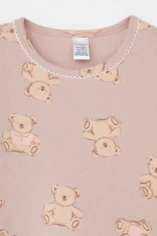 Ночная сорочка для девочки, артикул: К 1156, цвет: кофейный - 2 фото