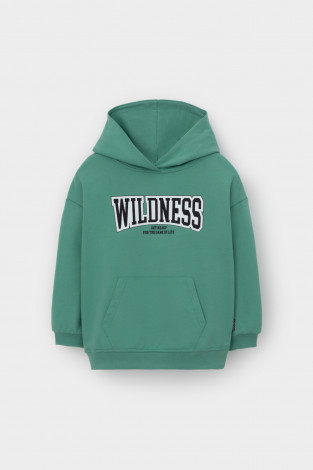 Худи для мальчика, артикул: КР 302740, цвет: зеленый - 2 фото