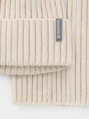 Комплект вязаный для девочки, артикул: КВ 22021, цвет: бежевый - 2 фото