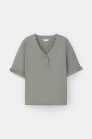 Блузы, рубашки женские для мам, артикул: ЕВТ 3290, цвет: зеленый - 2 фото