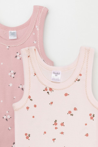 Майки для девочки, артикул: К 1181-2уп, цвет: светло-розовый - 2 фото