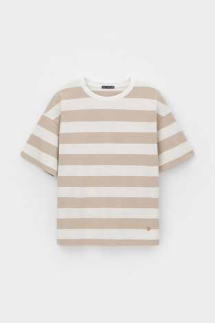 Футболки женские для мам, артикул: ЕВТ 3190, цвет: бежевый - 2 фото