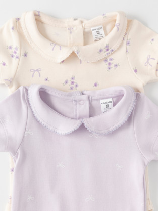 Боди для новорожденных, артикул: К 6540-2уп, цвет: фиолетовый - 2 фото