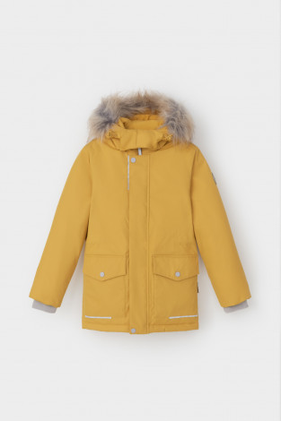 Куртки для мальчика, артикул: ВК 36103/2 ГР (122-158), цвет: горчица - 2 фото