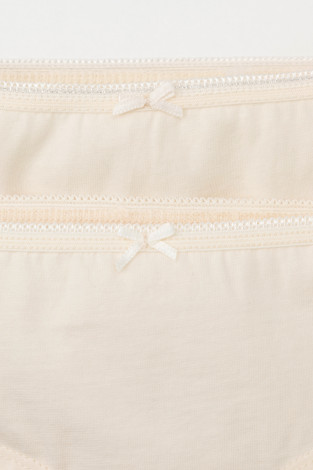 Трусы для девочки, артикул: К 1964-3уп, цвет: бежевый - 2 фото