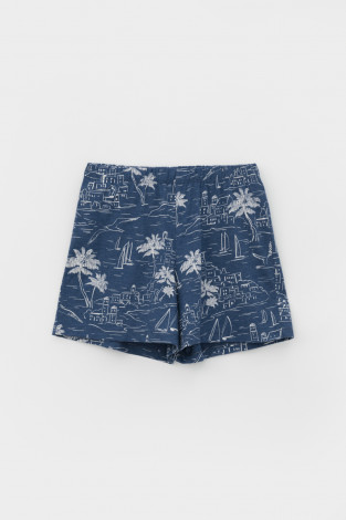 Шорты для дома для мам, артикул: Е 40044, цвет: синий - 2 фото