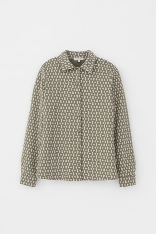 Блузы, рубашки женские для мам, артикул: ЕВТ 3245, цвет: зеленый - 2 фото