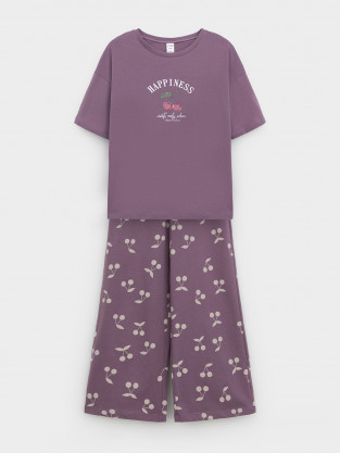 Пижама для девочки, артикул: МП 1657-1, цвет: бордовый - 2 фото