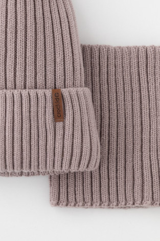 Комплект вязаный для девочки, артикул: КВ 22015/ш, цвет: розовый - 2 фото