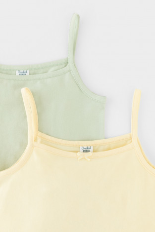 Майки для девочки, артикул: К 1187-2уп, цвет: голубой - 2 фото