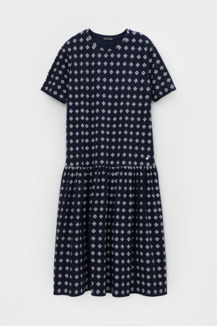 Платья женские для мам, артикул: ЕВТ 5041, цвет: темно-синий - 2 фото