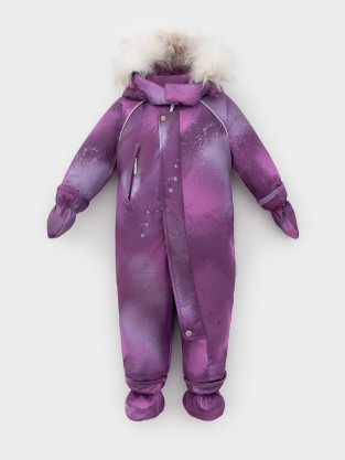 Комбинезоны утепленные для девочки, артикул: ВК 60116/н/16 Ал, цвет: фиолетовый - 2 фото