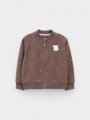Жакет для девочки, артикул: КР 302900, цвет: кофейный - 2 фото