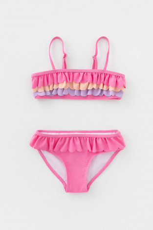 Купальник для девочки, артикул: ТК 17009/5 ФВ, цвет: ярко-розовый - 2 фото